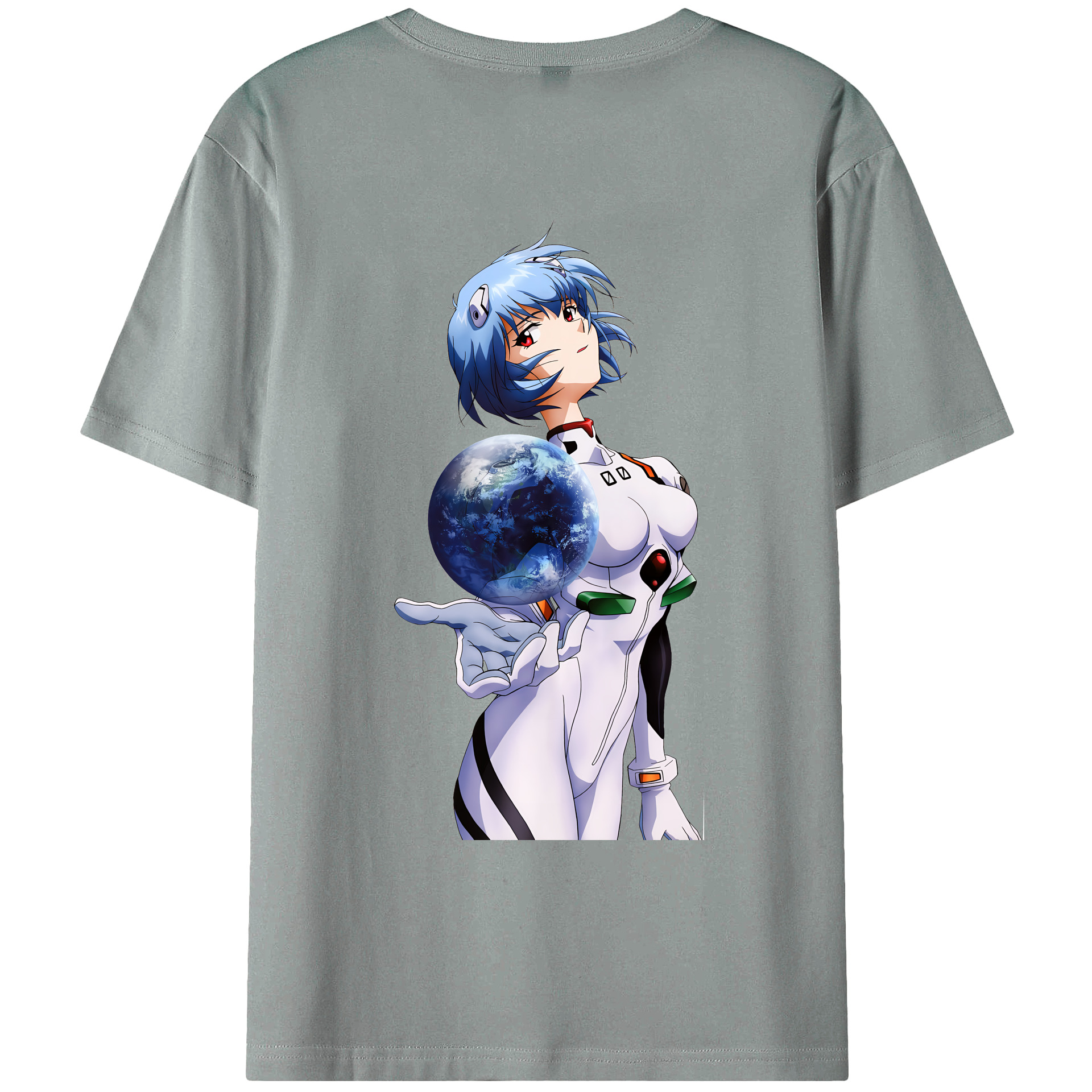 （画像用） EVA 新世紀エヴァンゲリオン 綿100％ メンズ半袖Tシャツ（バックプリント） 通気性